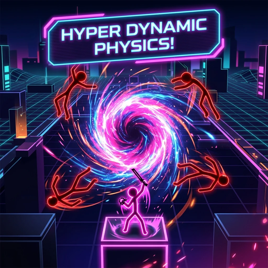 Neon Stick Arena: Fight Game screenshot
