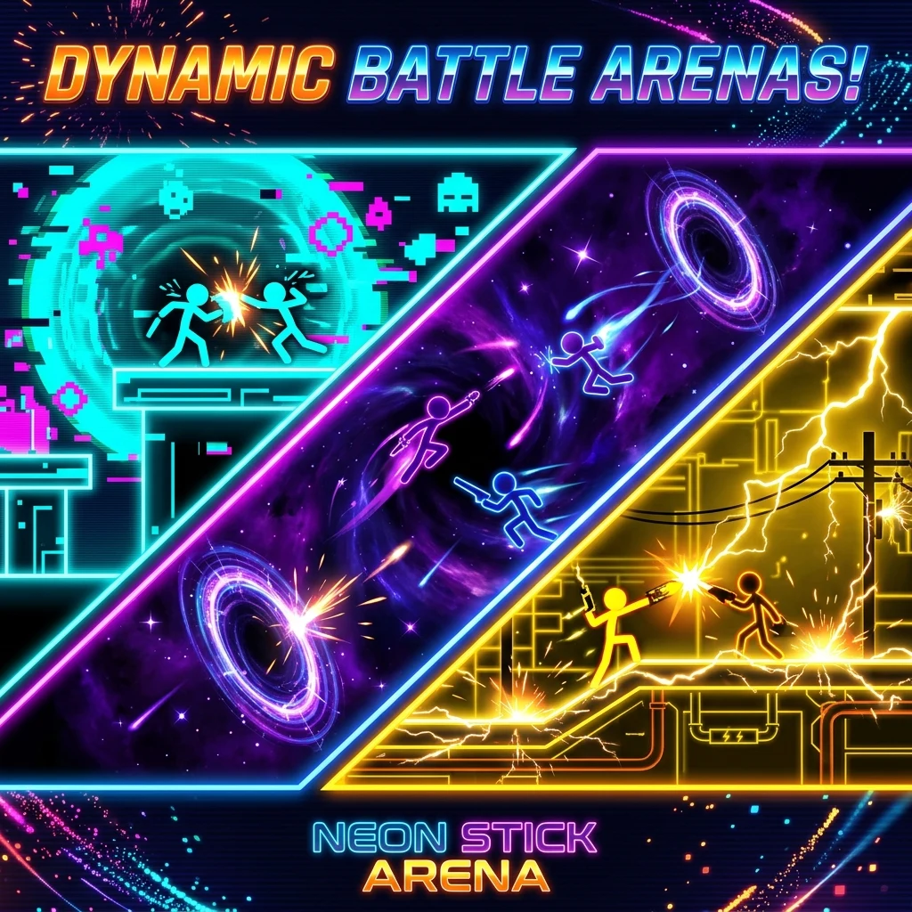 Neon Stick Arena: Fight Game screenshot