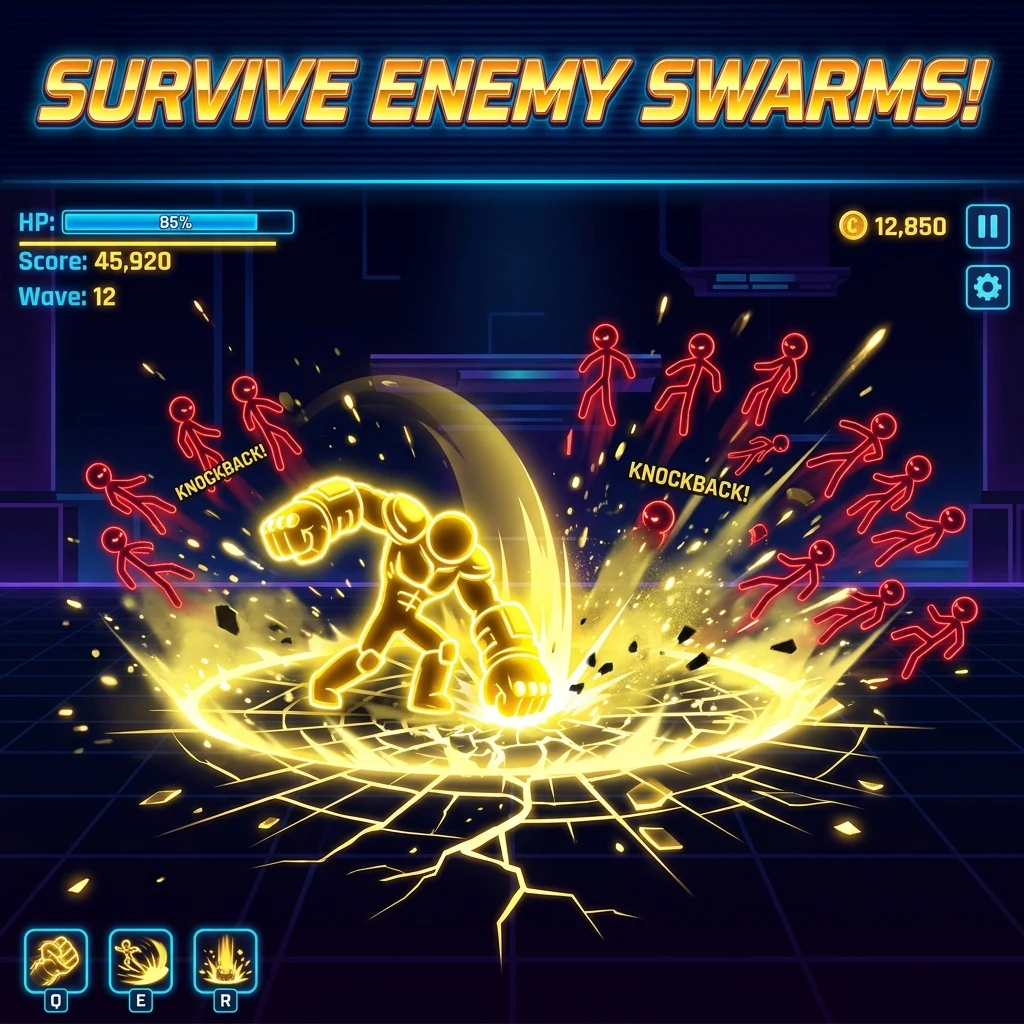 Neon Stick Arena: Fight Game screenshot