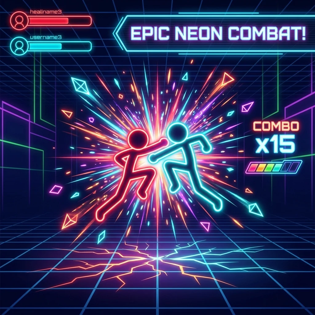 Neon Stick Arena: Fight Game screenshot